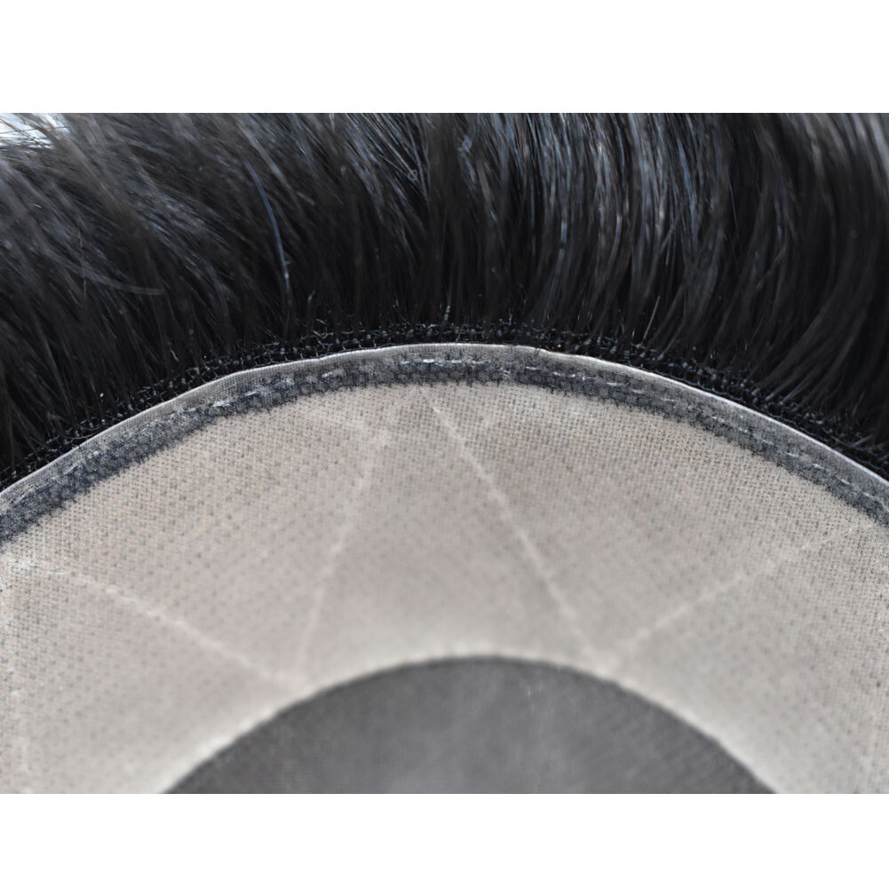 Mens Toupee Hairpiece Human Hair System Replacement Fine Mono Poly Skin Mens Wig