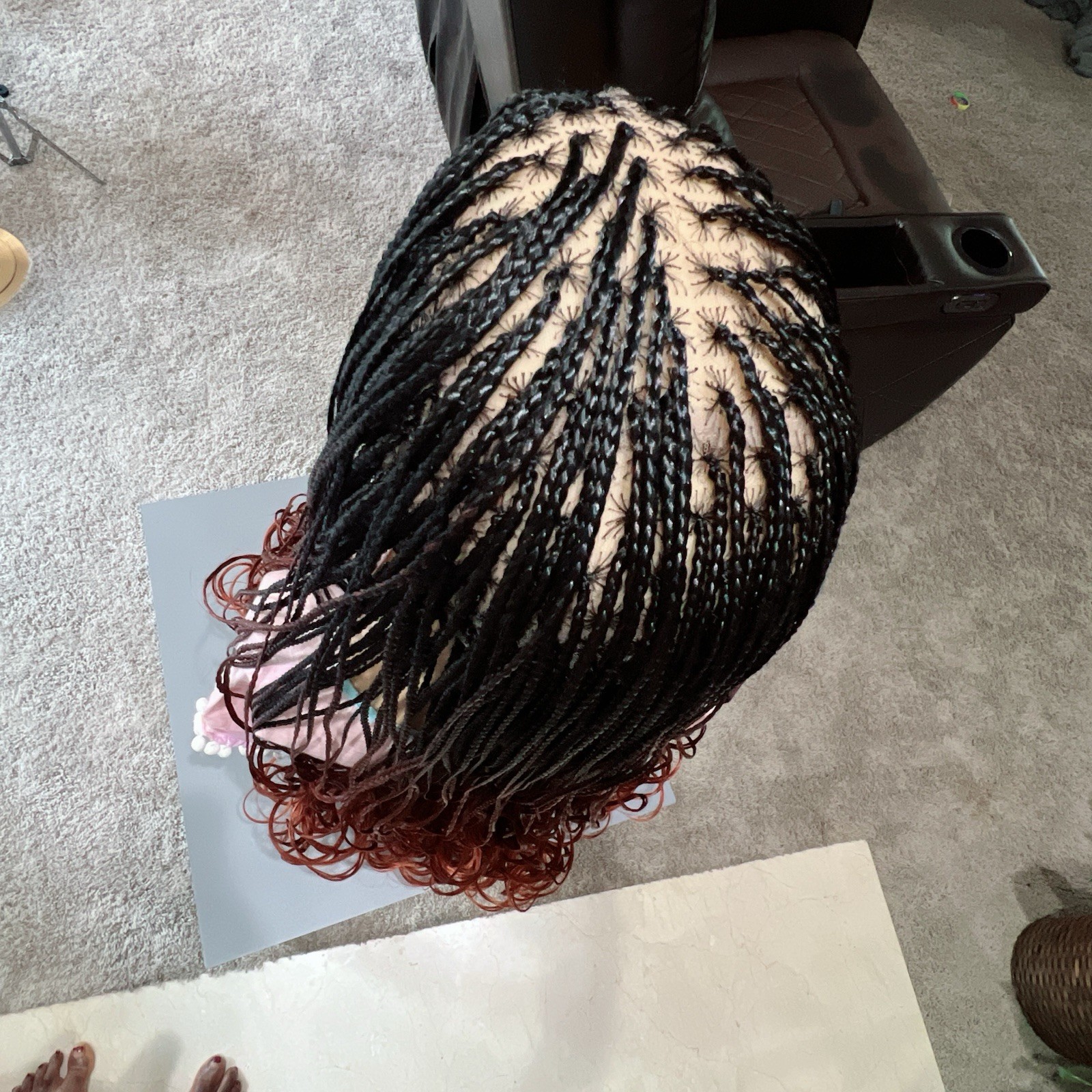 30” Lace Front French Curls Wig Color 1B/350