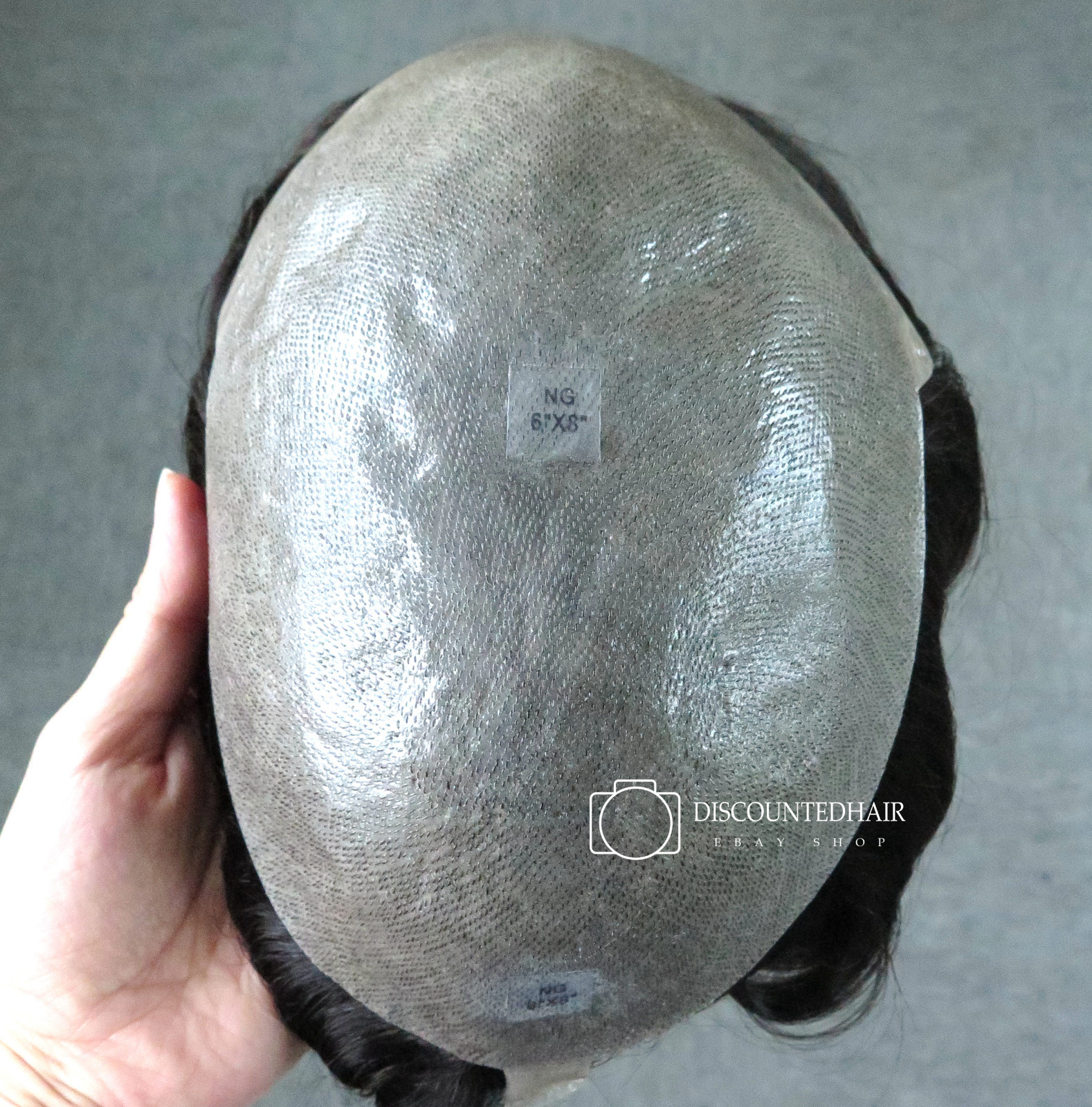 New! Mens Thin Skin Hair Replacement System Natural Hairline Toupee Hairpiece 1B