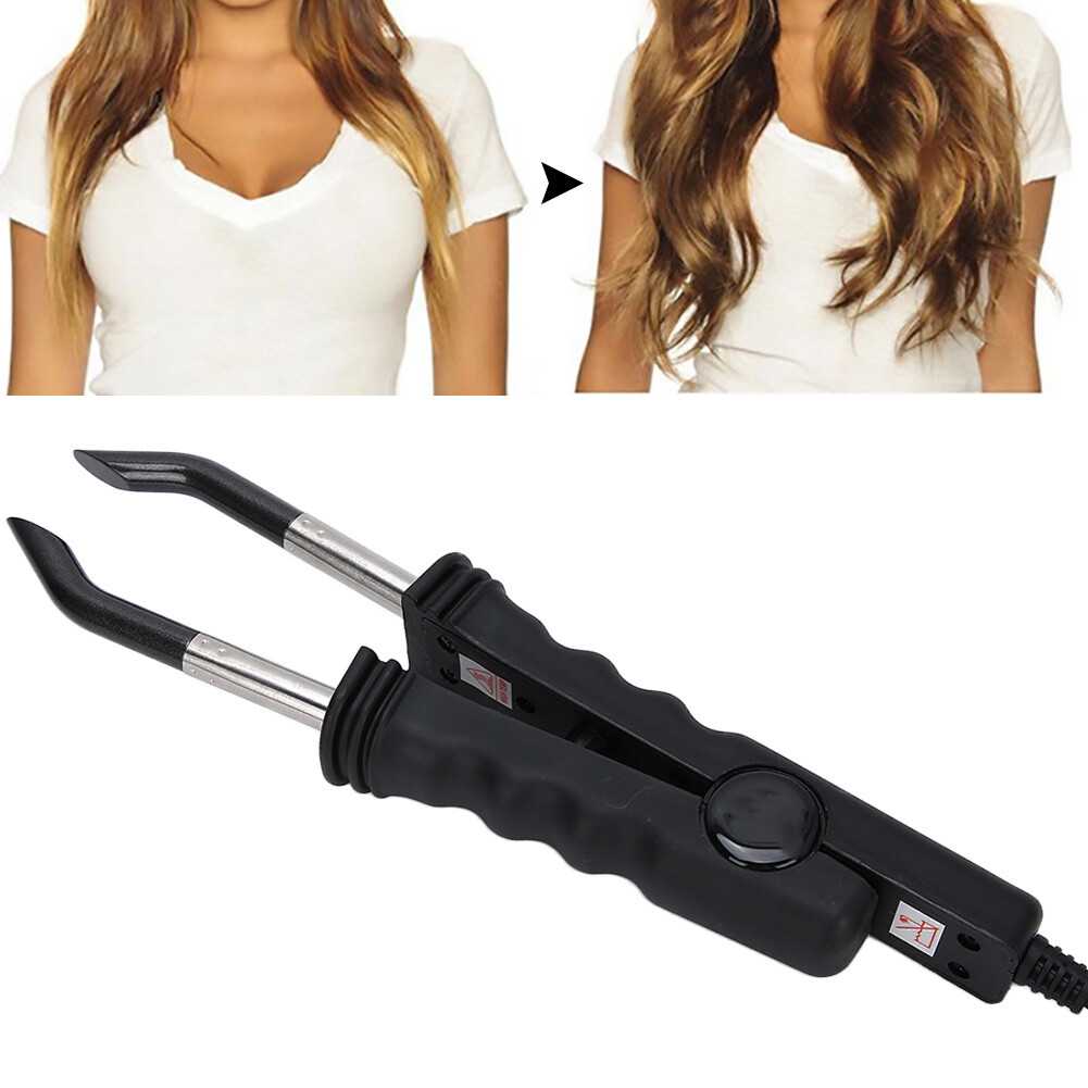 Salon Hair Extension Sewing Fusions Iron Bonding Tool Heat Gun Connector Kit Set