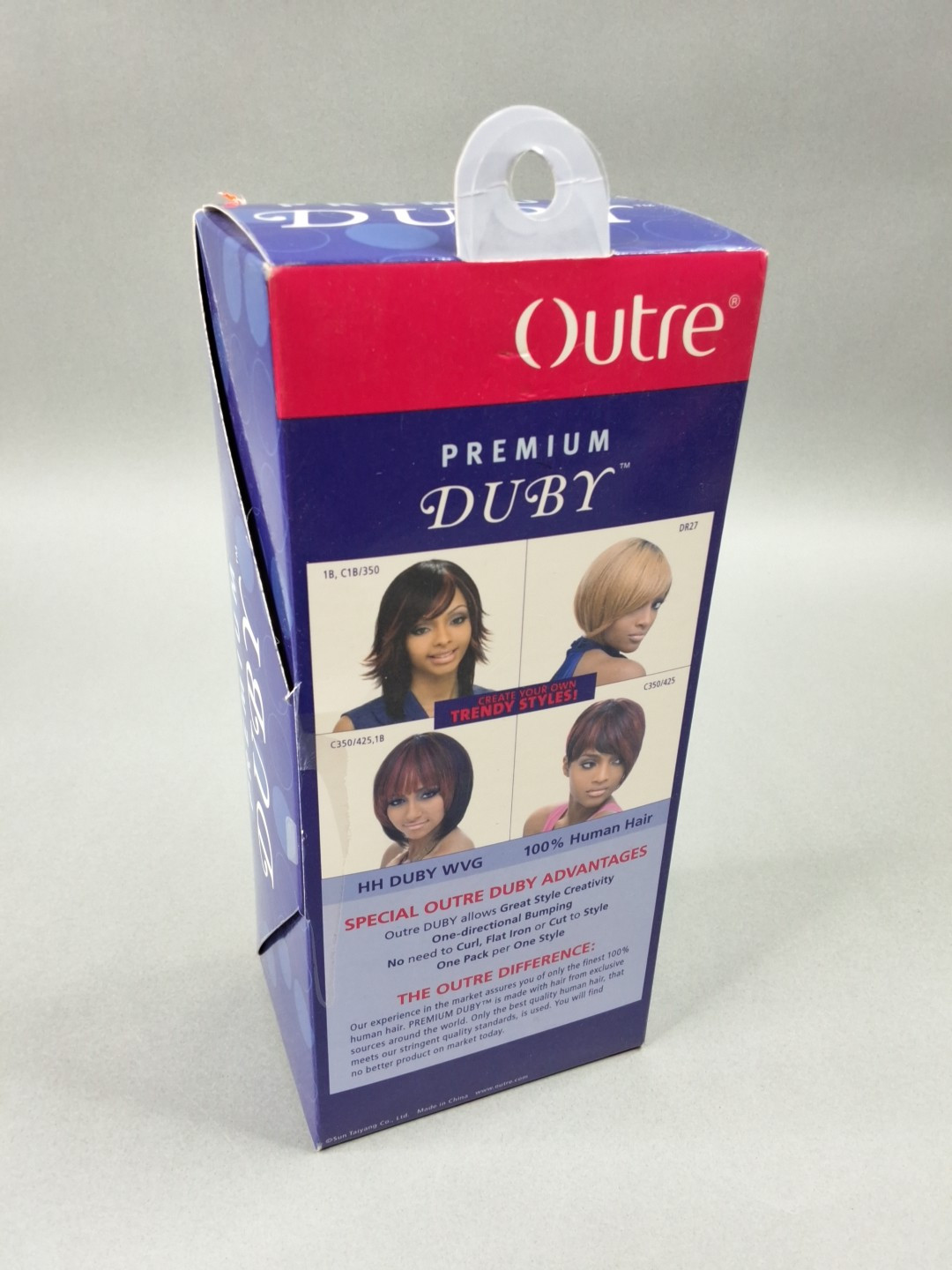 8″ #C1B/350 Duby Bob Human Hair Extensions Outre Weft Sew in or Bonding