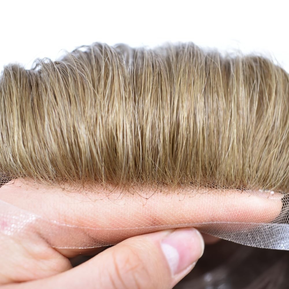 Swiss Lace Front Mens Toupee Durable Hair System for MenHairpieces Natura Hair