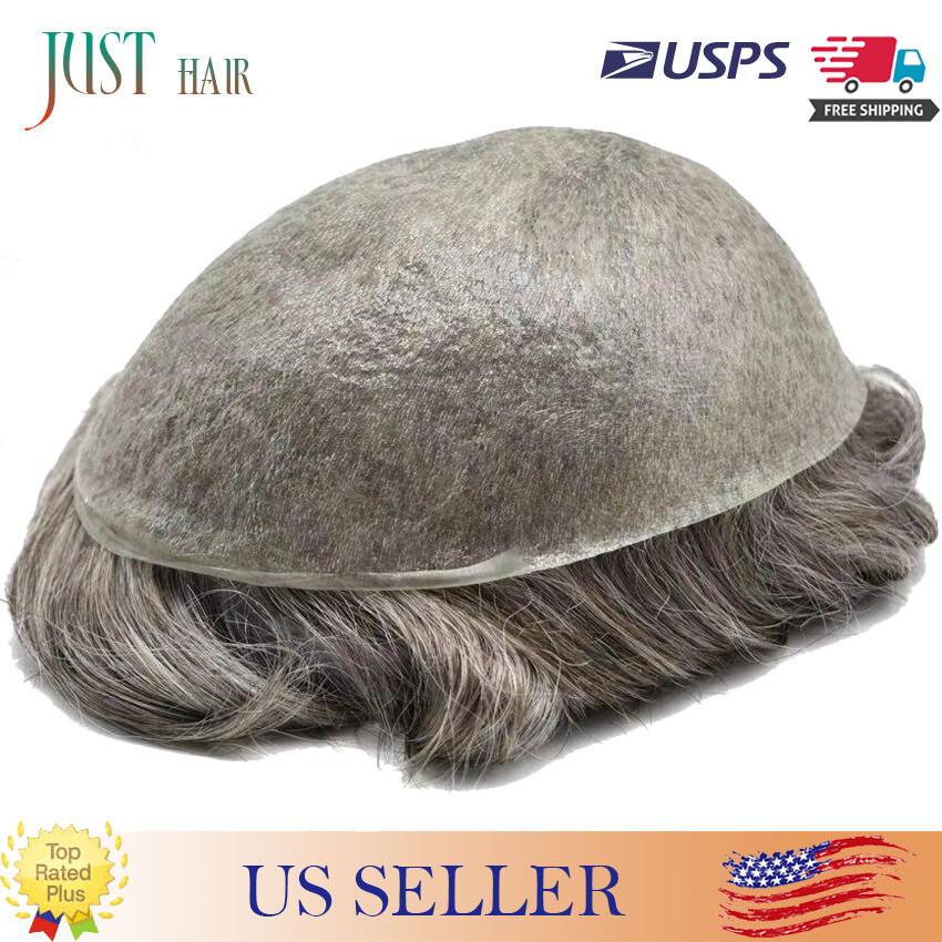 Men Toupee Human Hair Replacement Systems for Men Ultra Thin Skin Mens Hairpiece