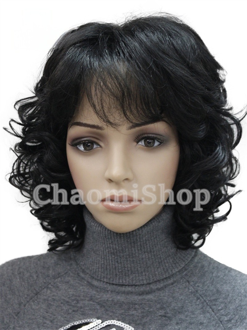 Medium Fluffy Curly Blonde Mix Synthetic Hair Wigs Women Soft Natural Daily