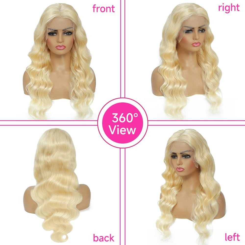 613 Closure Wig Human Hair Body Wave 4X4 Lace Front Wig With Baby Hair