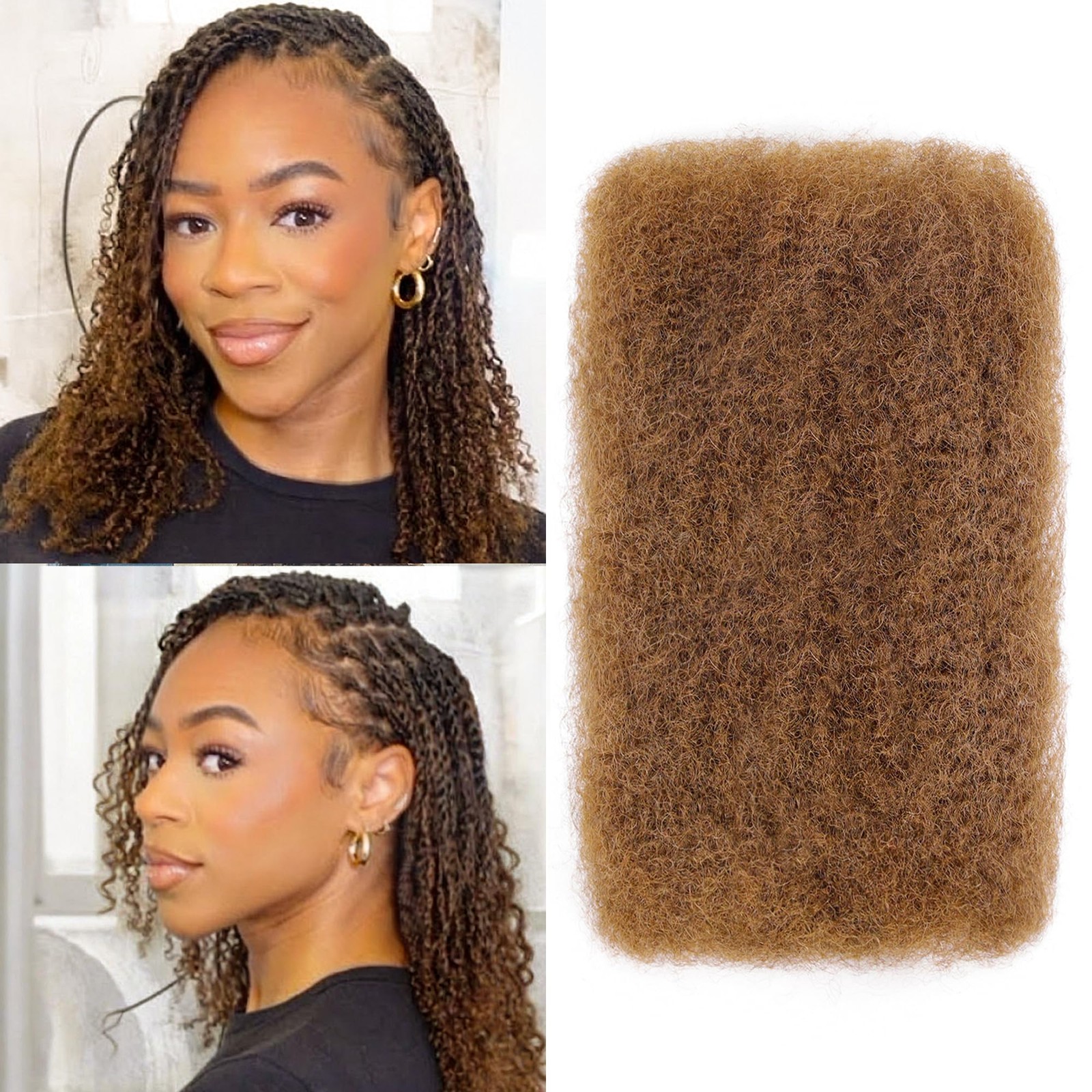 Bll Afro Kinkys Bulk Human Hair-100 Human Hair For Mini Twist Braiding