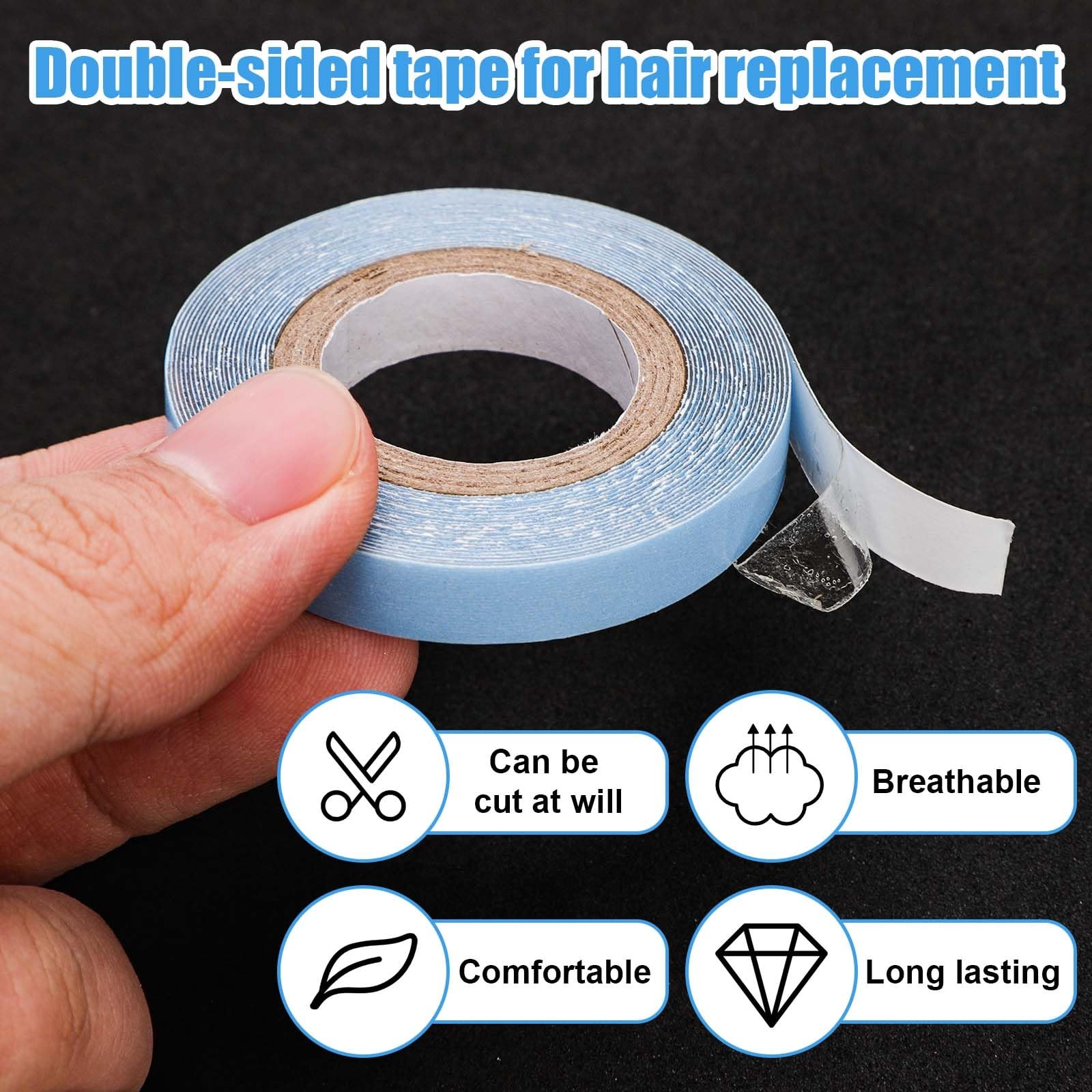 2 Rolls Hair Extension Tape, 9.84 Feet Hair Wig Tape Double Sided Adhesive Tape