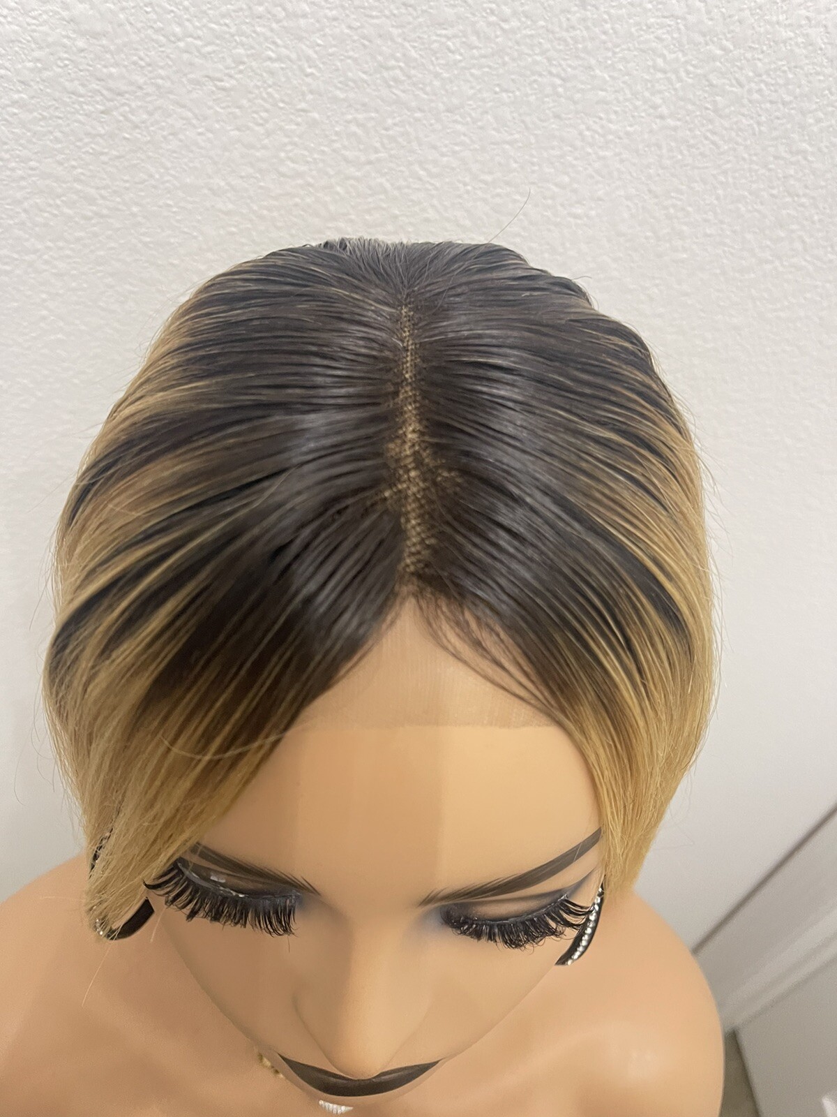 New! 20” 4×4 Lace Closure Wig, Human Hair Customized Ombre 4/27