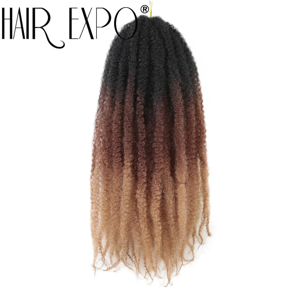 18 Inch Ombre Marley Hair Synthetic Braiding Hair for Afro Kinky Twist Braiding