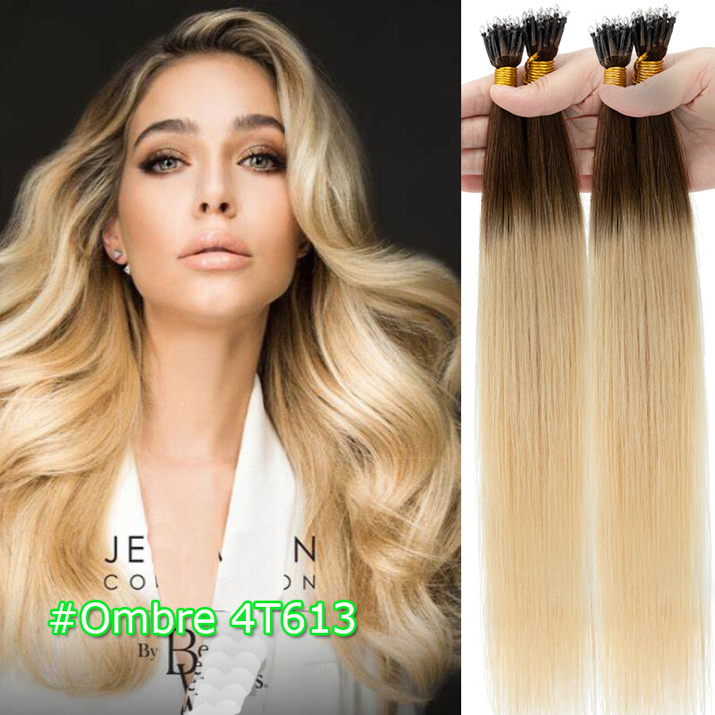 150g Thick Nano Ring Beads Tip Remy Human Hair Extensions Full Head Double Drawn