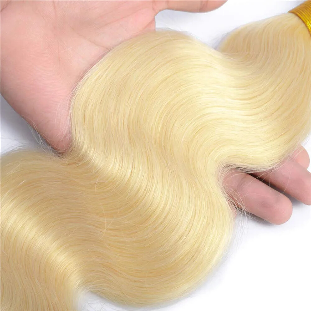 12A BLONDE 613# BRAZILIAN VIRGIN HUMAN HAIR BODY WAVE 3/4/5BUNDLES 300g,400g,500