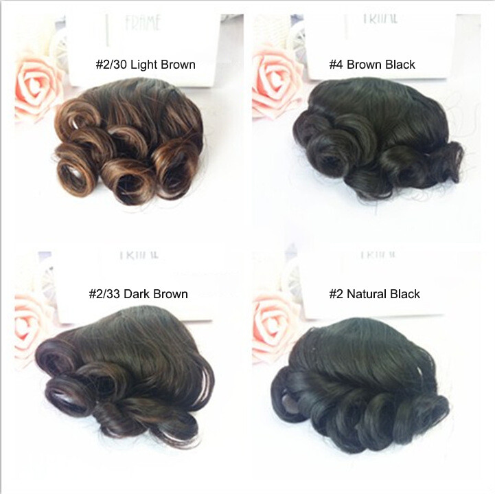 Retro Curly Wavy Bangs Front Fringe Synthetic Clip on Top Hair Pieces Costumes