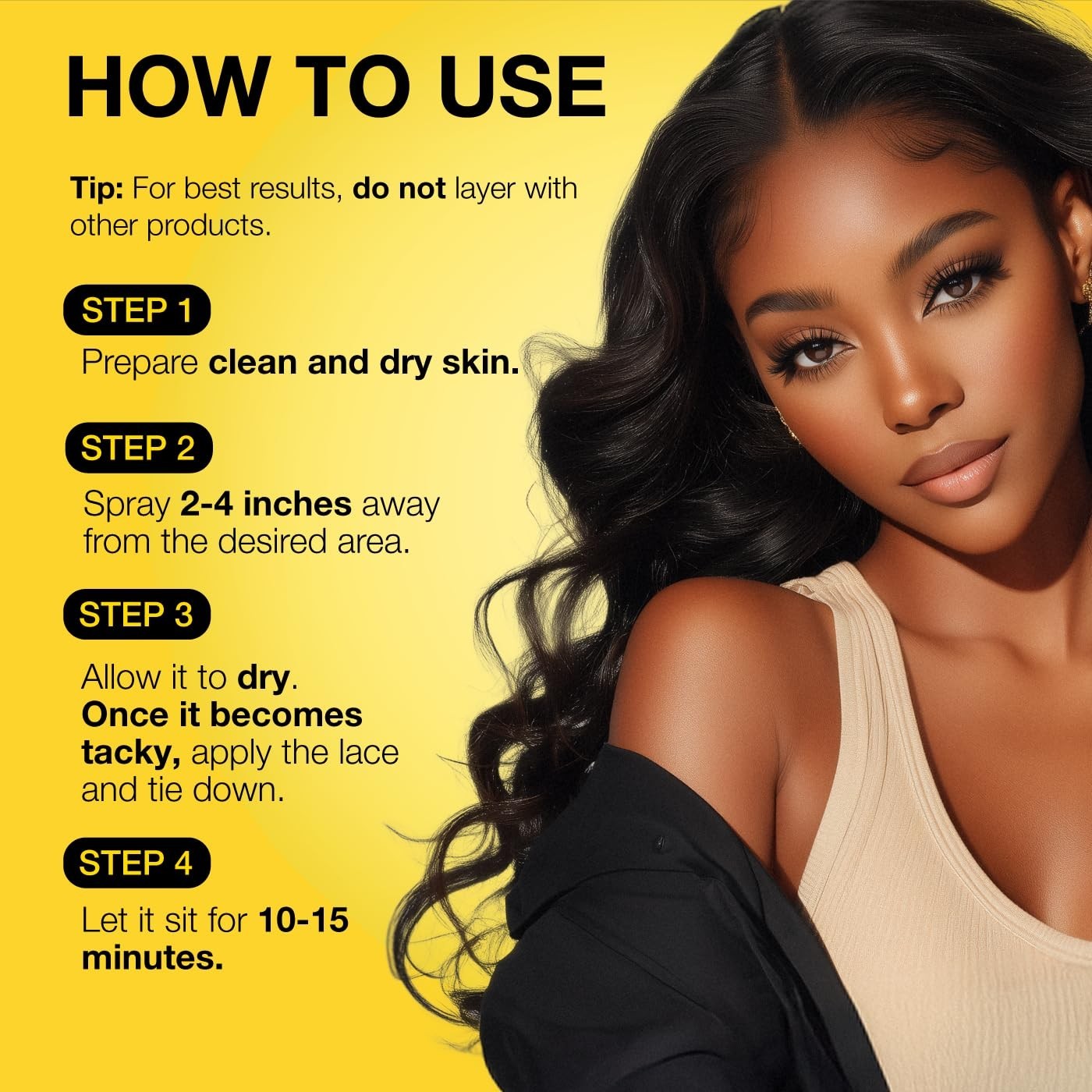 Wig Adhesive Spray Extra Mega Hold Fast Dry All-Day Security