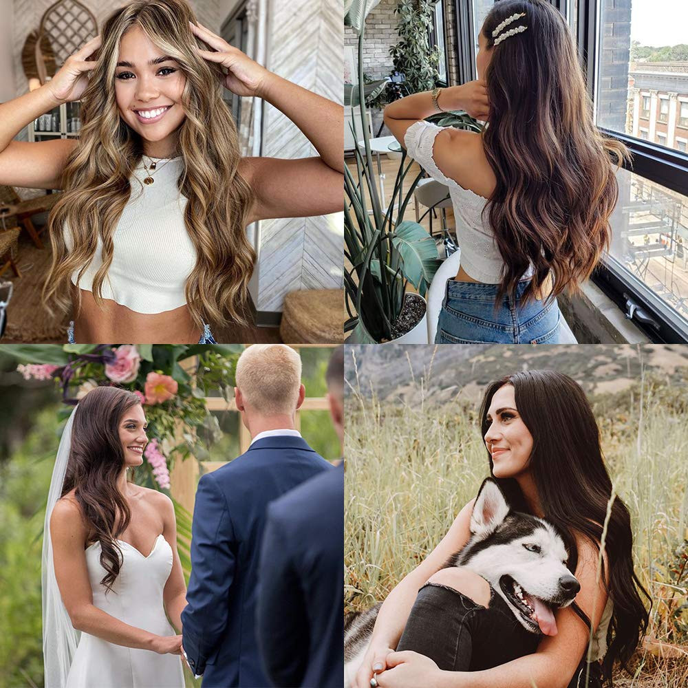 Sew in Wefts Hair Extensions 100% Real Human Hair Double Weft Bundles 16-30inch