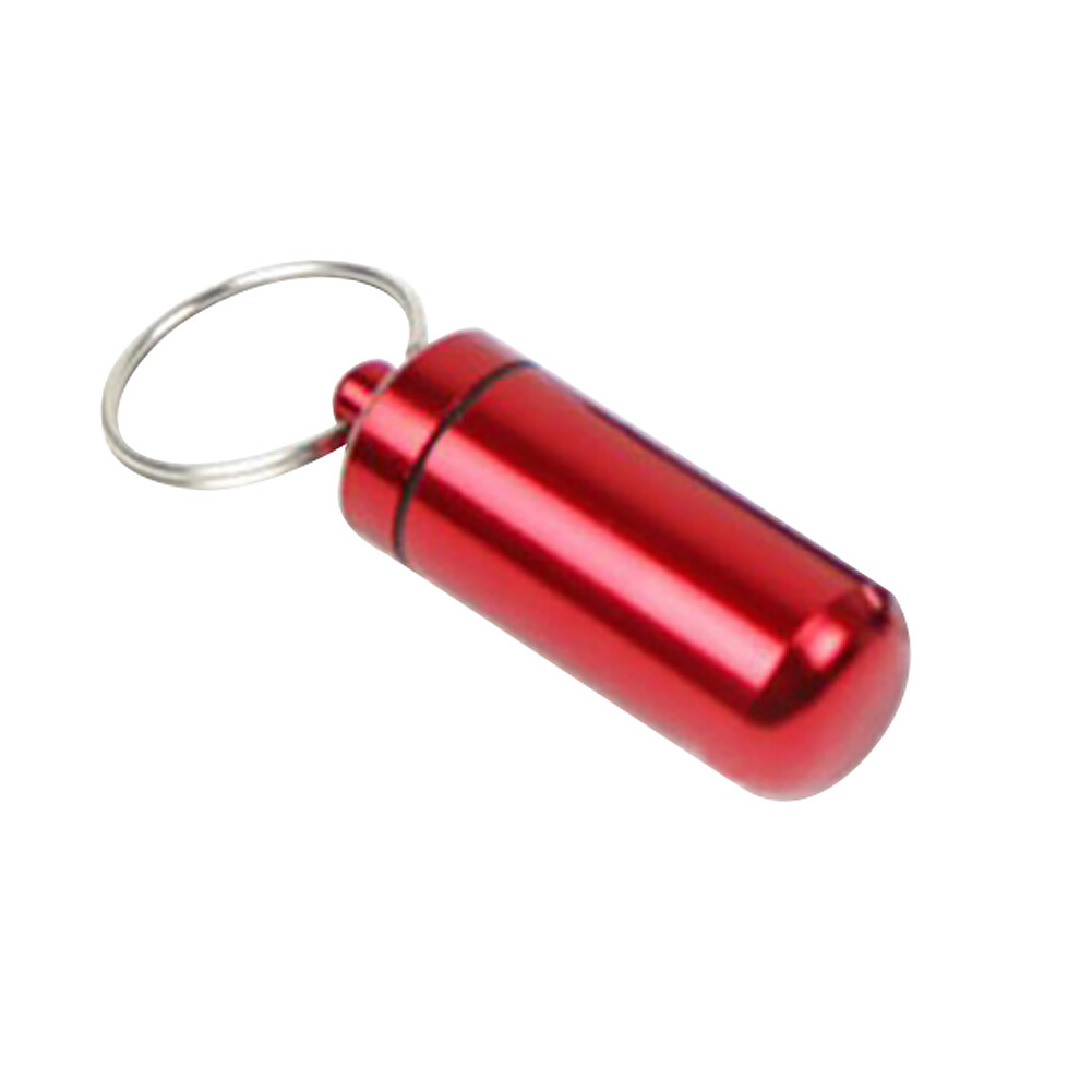 2/5/10 Waterproof Small Metal Medicine Pill Box Bottle Holder Container Keychain