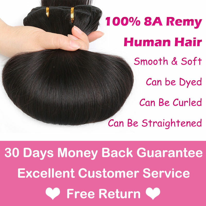 8-24″ Clip in Real Remy One Piece 100% Human Hair Extensions Full Head Hairpiece