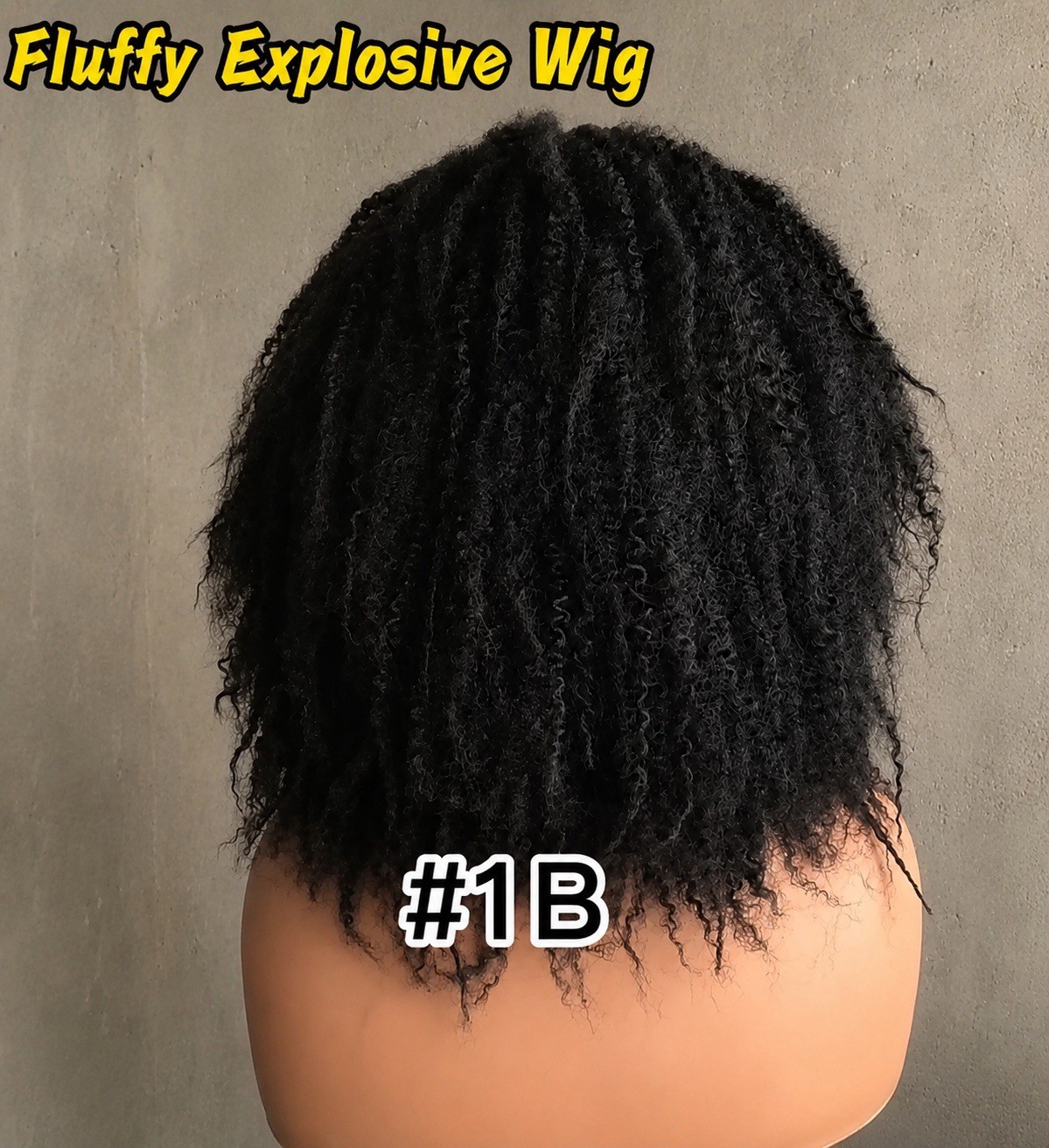 Hot!!! summer synthetic afro Kinky Curly Headband Wig. Natural Black Full Hair