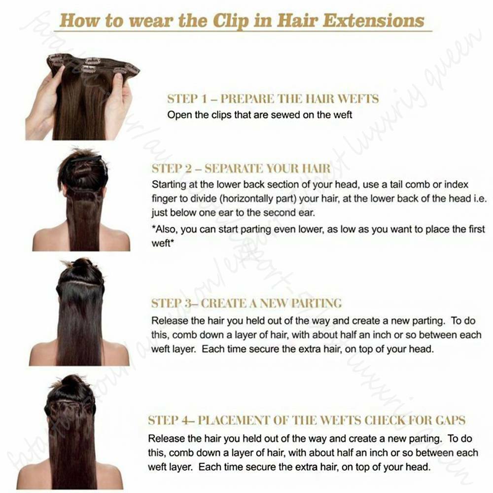 Super Thick Double Weft Clip In Remy Human Hair Extensions Full Head Blonde 140g