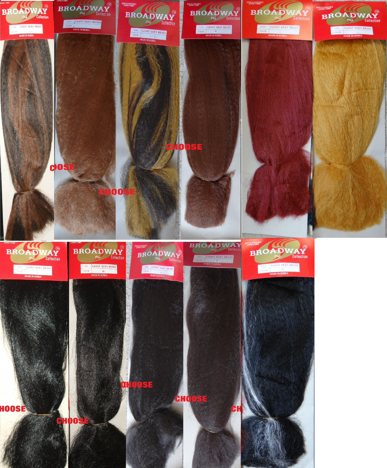 BROADWAY COLLECTION giant silky braid synthetic Hair Extensions 24″ Length