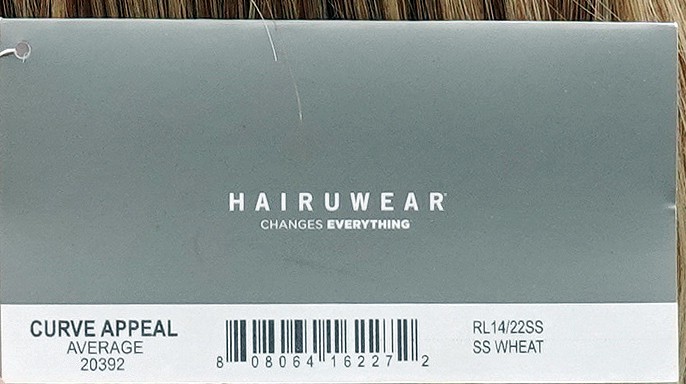 CURVE APPEAL Wig by RAQUEL WELCH, RL14/22SS Shaded Wheat CLEARANCE MonoPart+Lace