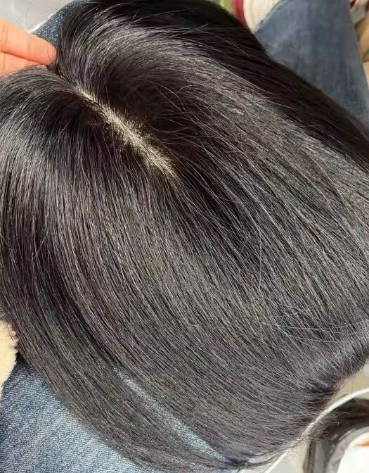 Clip In Human Hair Straight Bangs Toppers For Women Thinner Hair Replacement