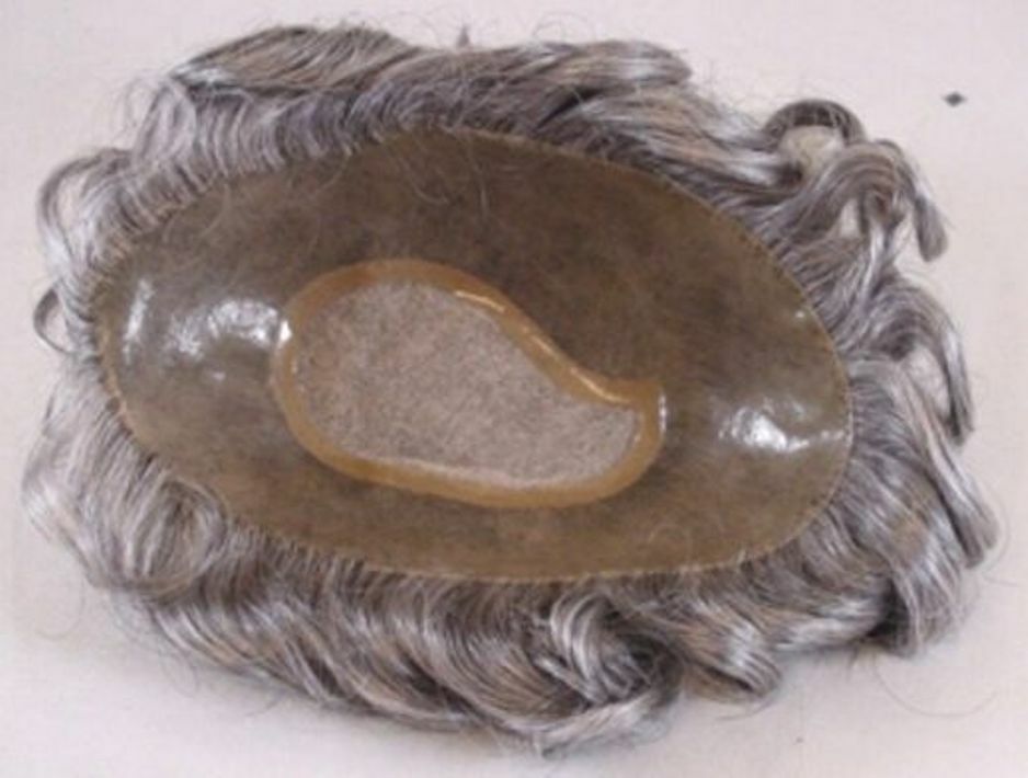 MENS MONOFILAMENT HAND TIED MALE STRAIGHT HAIR WIG TOUPEE HAIRPIECE 6″ X 9″ BASE