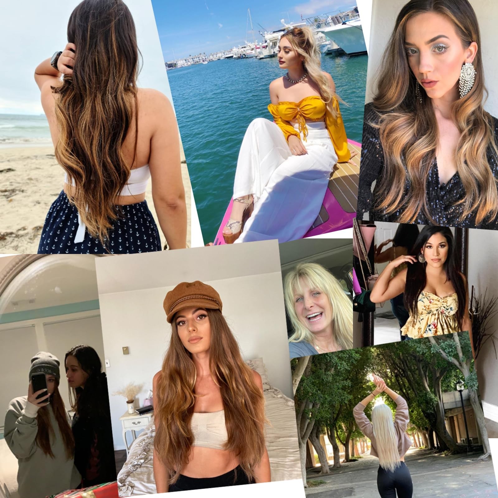 Lovrio 140G 22 Inch 9A Grade Clip In Human Hair Extensions Jet Black Double