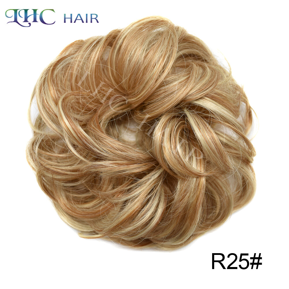US Curly Hair Bun Ponytail Scrunchie Messy Updo Hair Extension Natural HairPiece