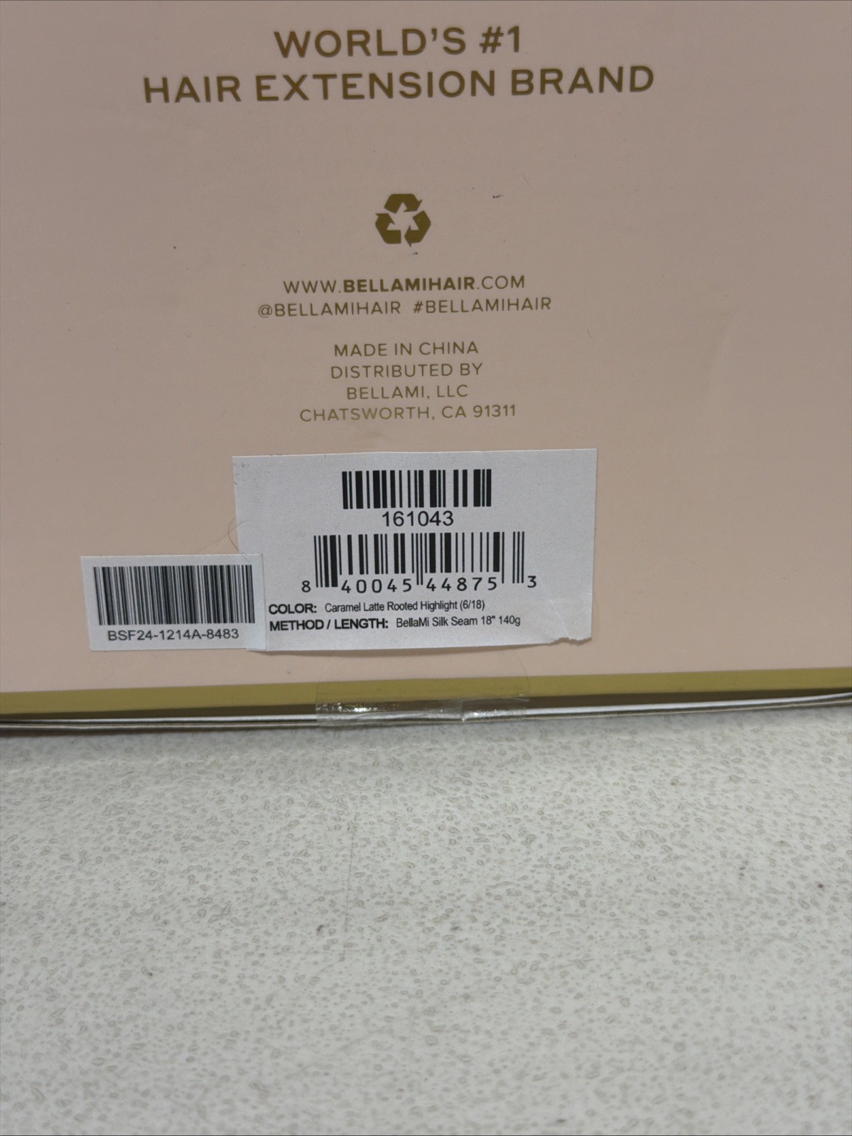 BELLAMI SILK SEAM 18in 140g Color Caramel Latte Rooted Highlights