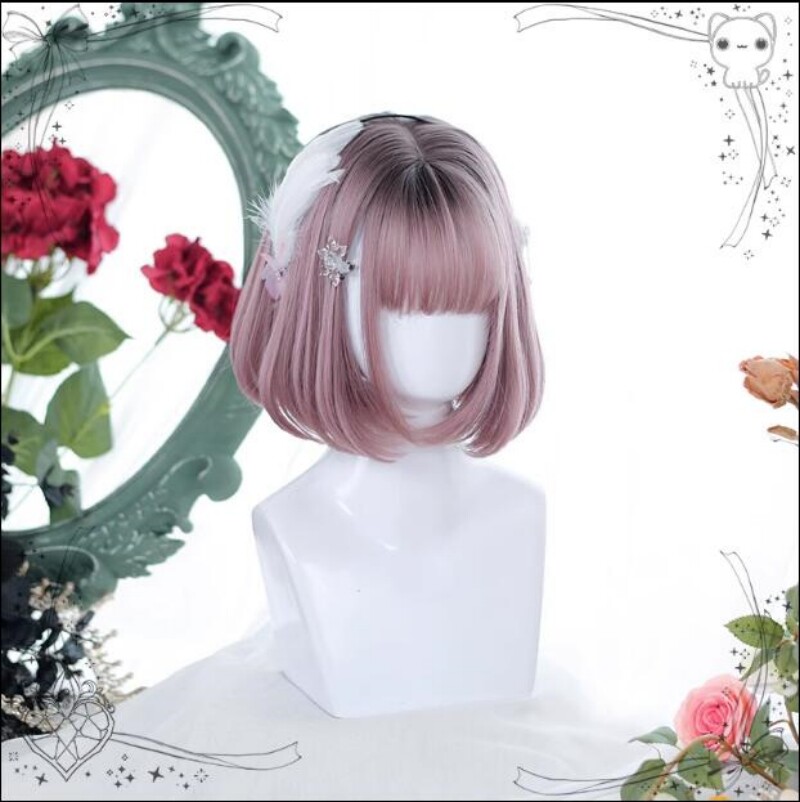 Harajuku Japanese Lolita New Hairpiece Cosplay Daily Cute JK Short Hair Full Wig