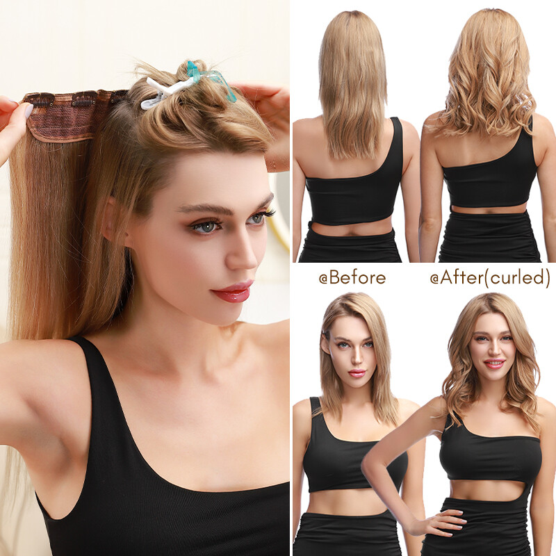 CLEARANCE Clip in Hair Extensions 100% Remy Human Hair Full Head One Piece Thick