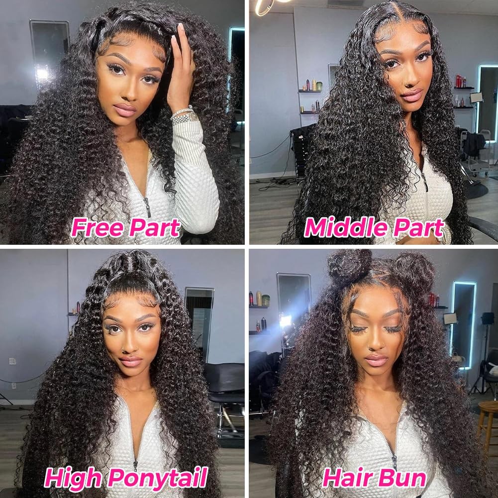 13×4 HD Transparent Lace Front Wigs Human Hair Pre plucked Bleached Knots wit…