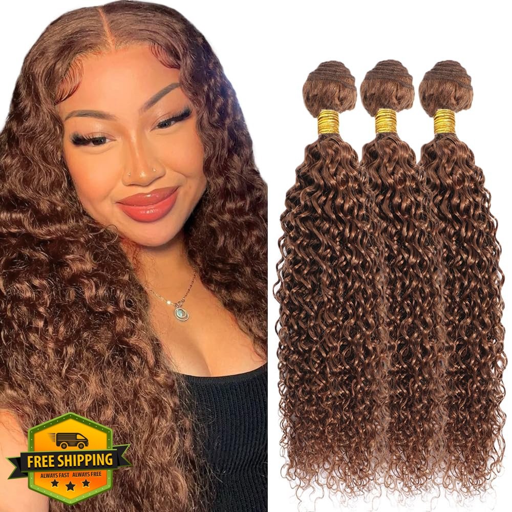 Seeuiegam #30 Auburn Bundles 10 12 14 Inch Curly