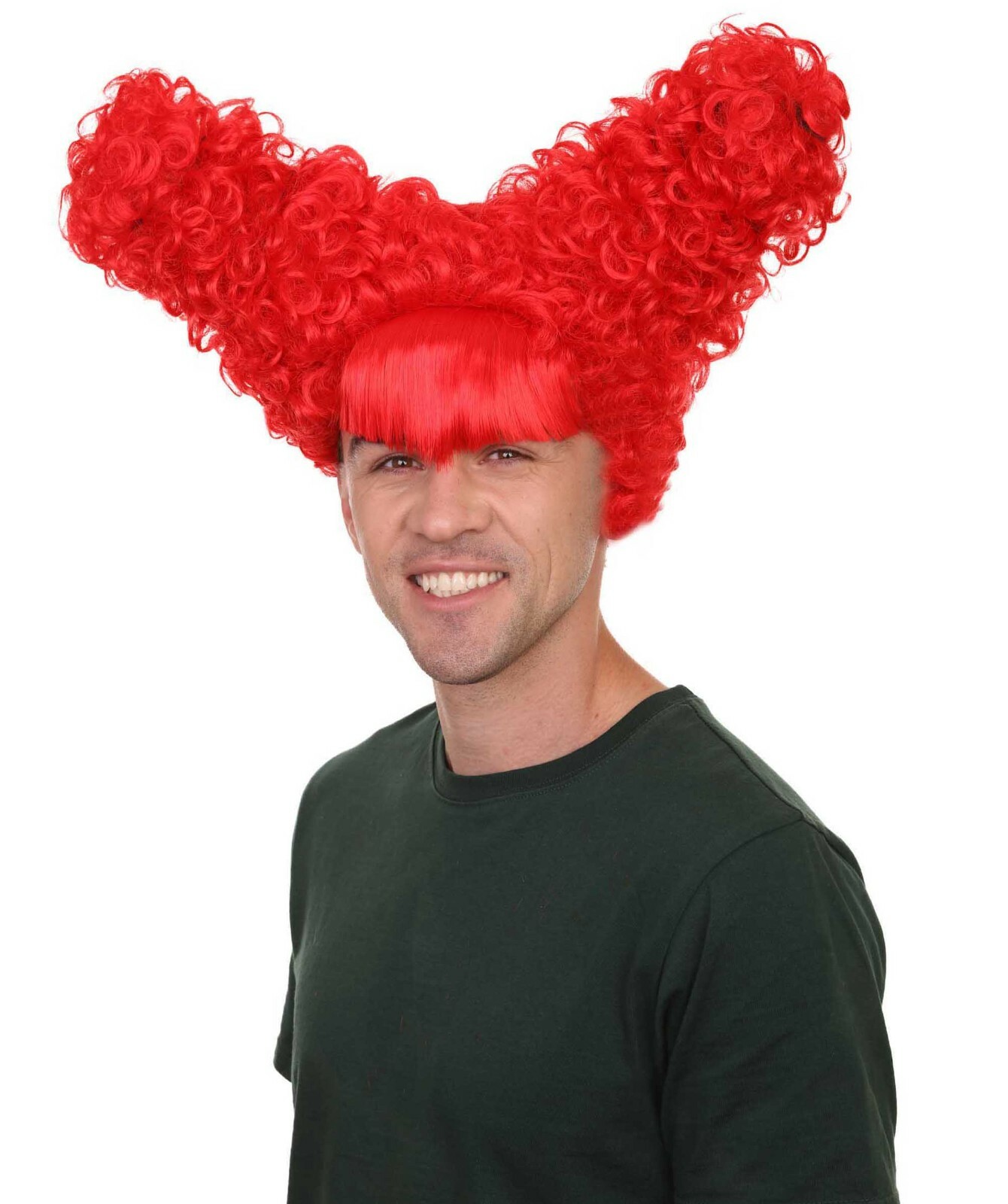 Adult Red Curly Wave Fanny Wig for Cosplay Drama Queen Party Fancy Dress HM-315A