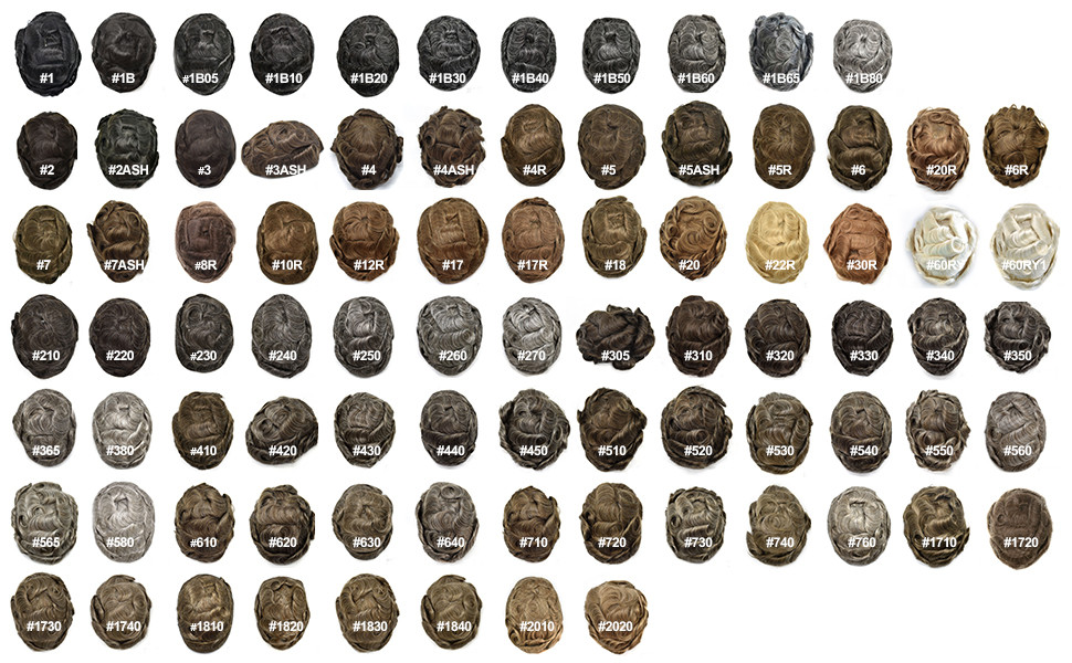 Mens Hair Replacement Ultra Thin Skin Toupee Grey Hairpieces PU System Wig US