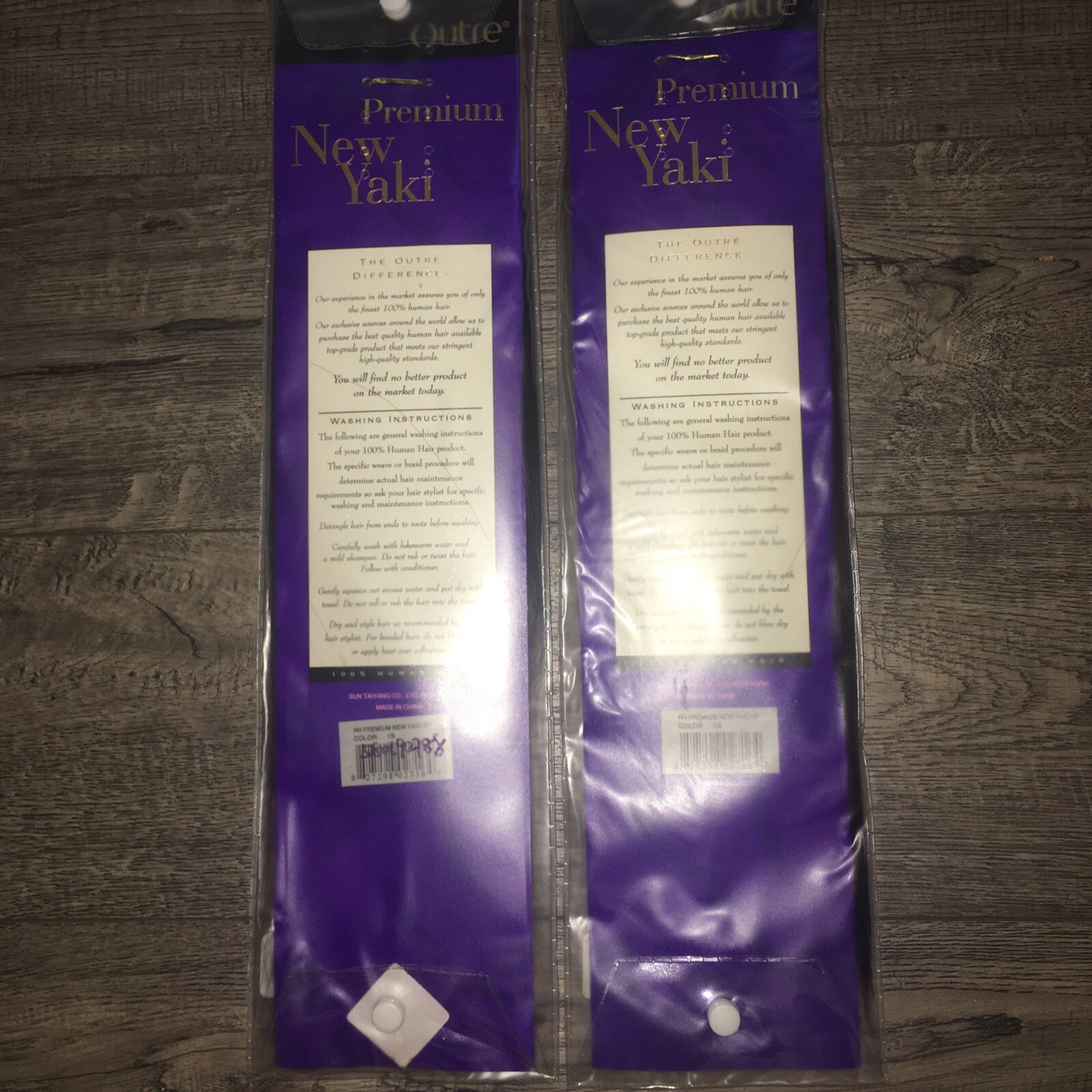 Outre Premium New Yaki Tangle Free Human Hair , 1B 12 Inches ( 2 Pieces)