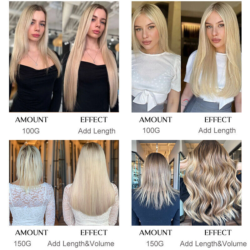 THICK Tape In 100% Remy Human Hair Extensions Skin Weft FULL HEAD 60PCS Straight
