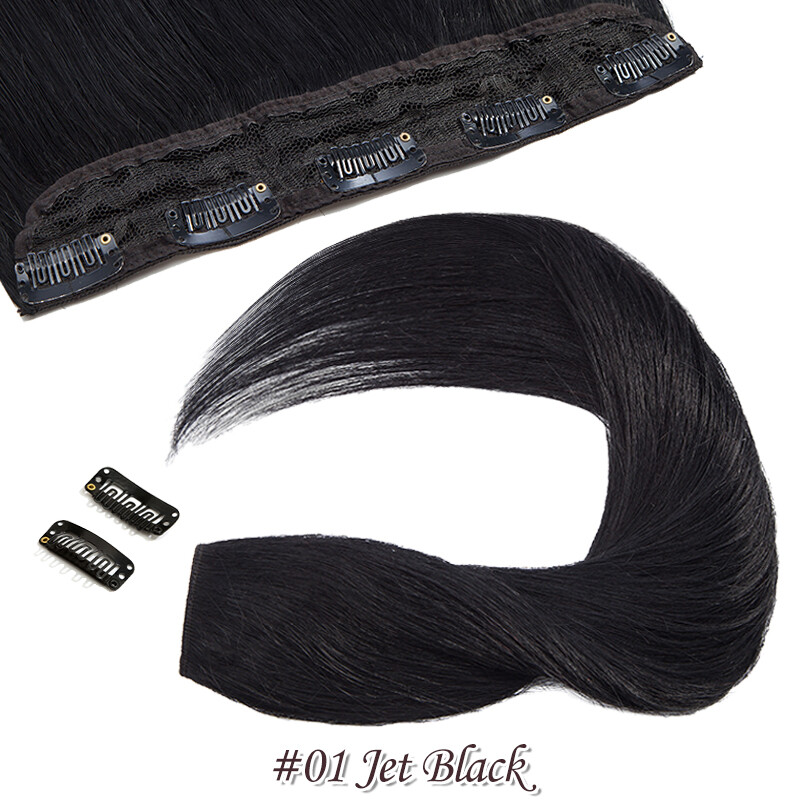 CLEARANCE Clip in One Piece 100% Real Human Remy Hair Extensions Full Head 1PCS