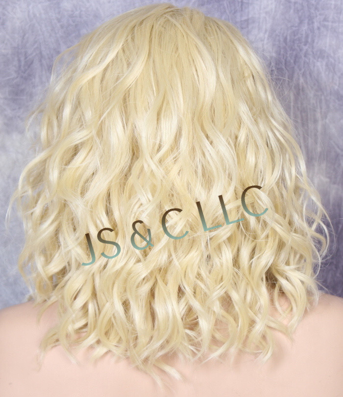 Human Hair blend Heat OK Full Lace Front Wig Blonde Super Natural ppq 613 NWT