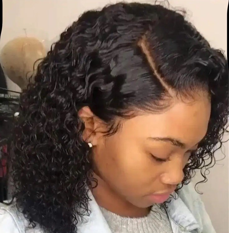 14” 150% Density Brazilian Curly Bob Wig – Natural, Stylish & Easy to Wear,