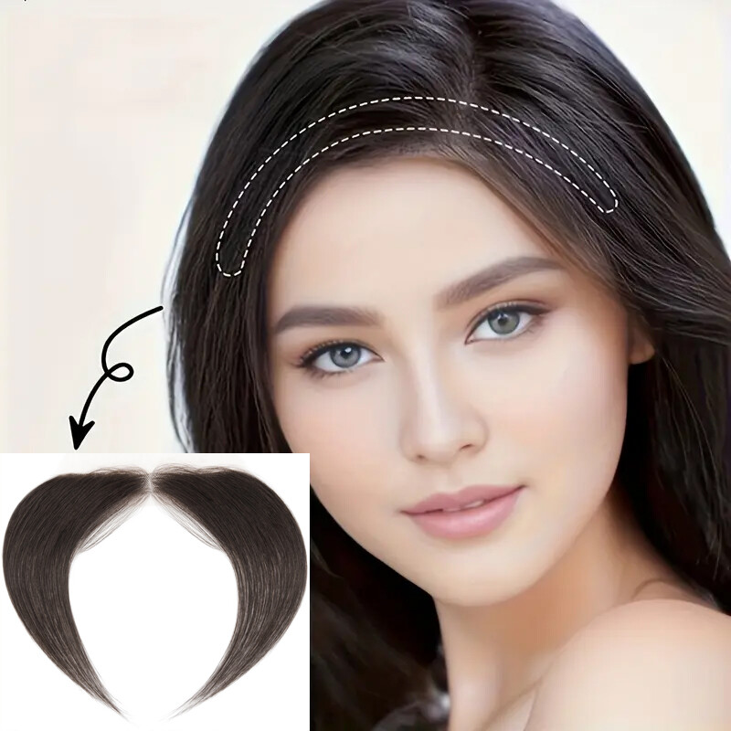 Free Part Women Topper 100 REMY Human Hair Toupee Forehead Hairline Lace Base