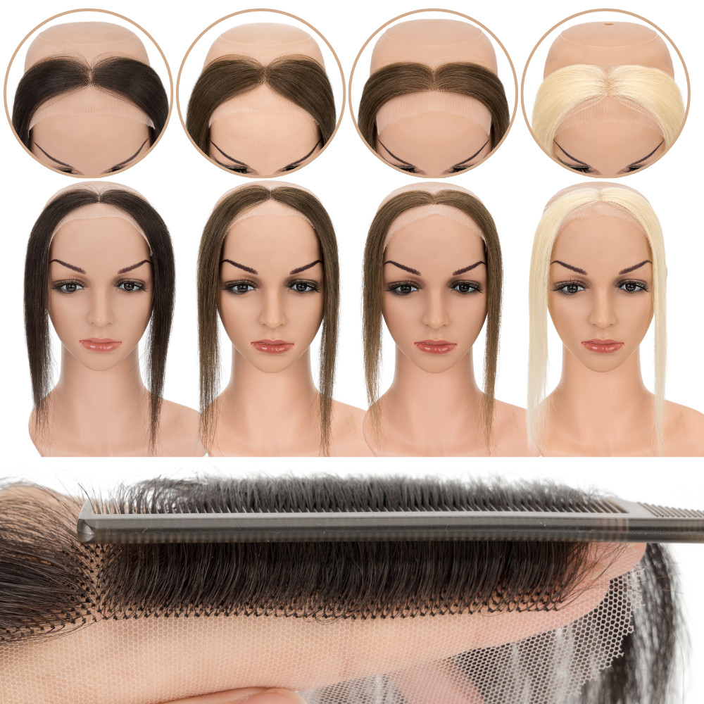 Full Lace Cover-up Front Hairline Hairpiece Remy Human Hair Patch Topper Toupee