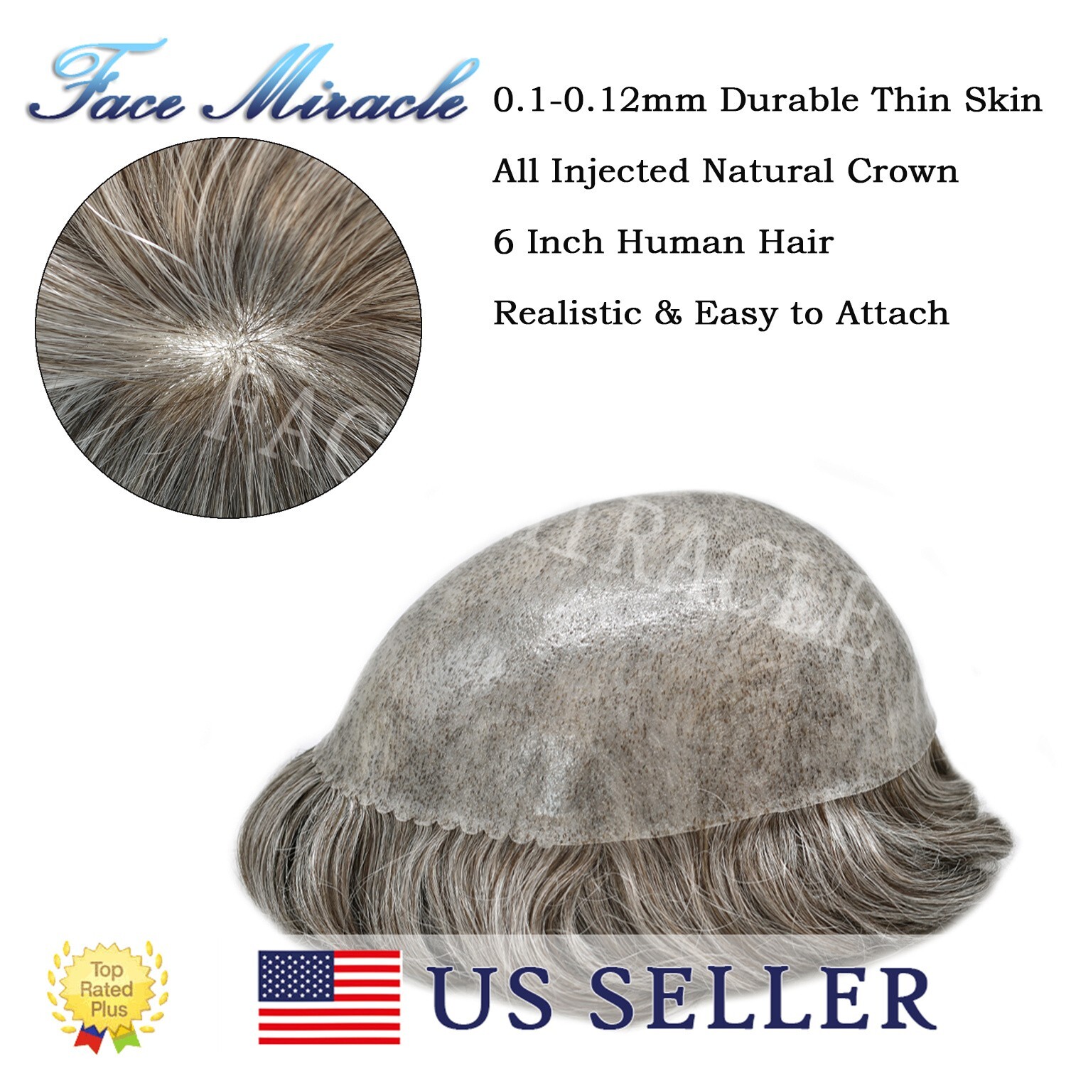 Mens Hair Piece Human Hair System All Poly Thin Skin Toupee for Men Hair Units