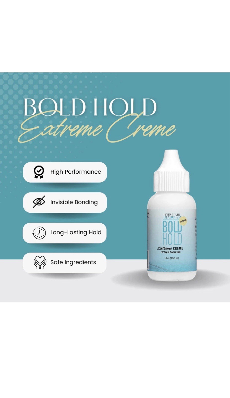 Bold Hold Extreme Creme Reloaded Strong Hold Glue for Lace Front Wigs