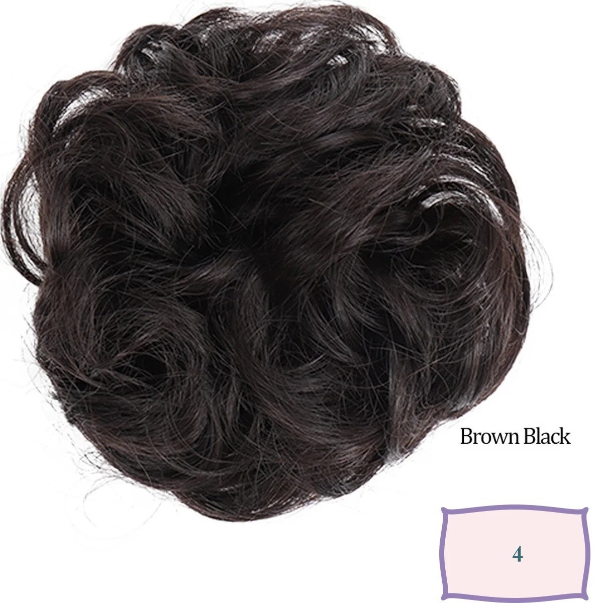 Natural Curly Messy Bun Hair Piece Scrunchie Updo Hair Extensions Real as