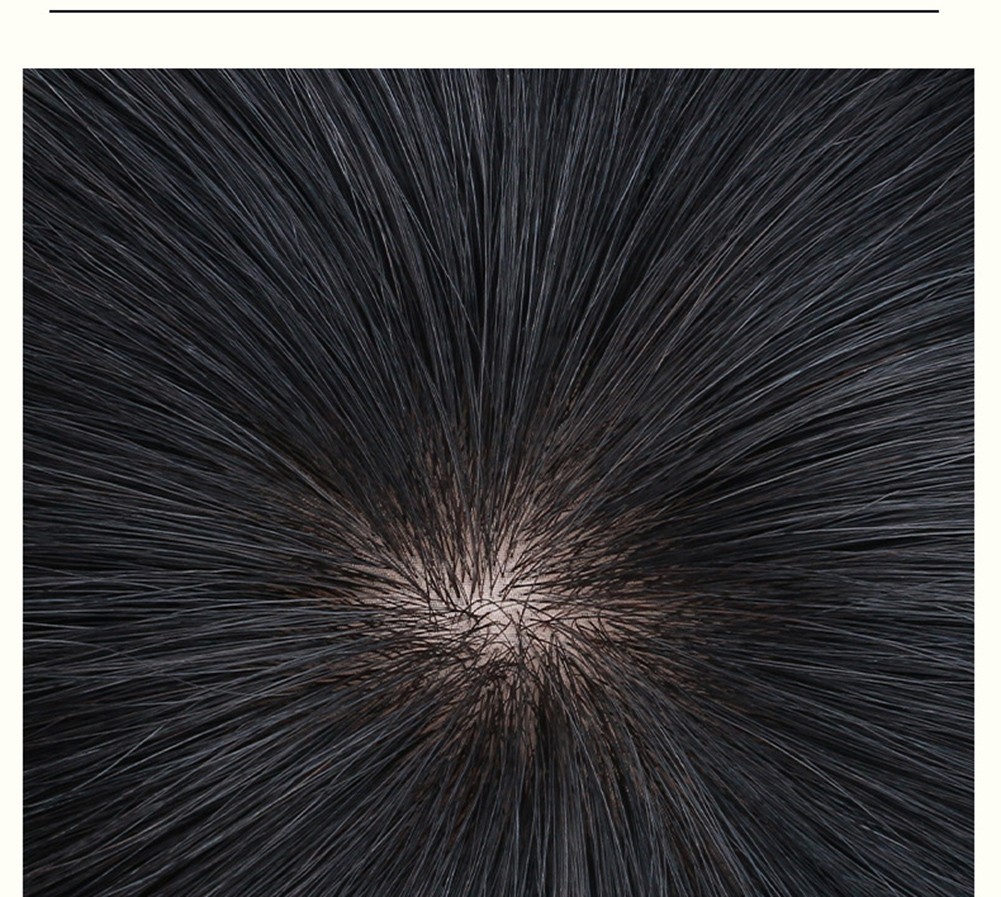 Fluffy Soft Curly Topper Human Hair Clip in Wiglet Hair Pieces Toupee For Men