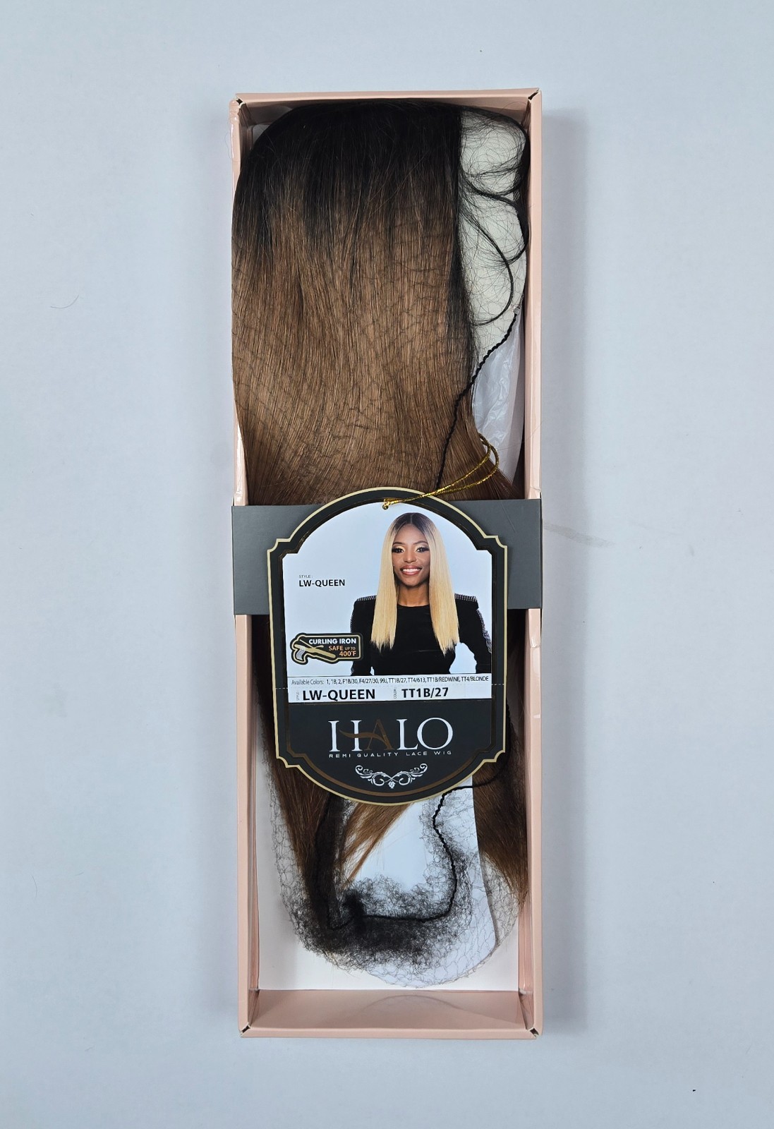 Halo Remi Quality Lace Straight Wig Queen TT1B/27