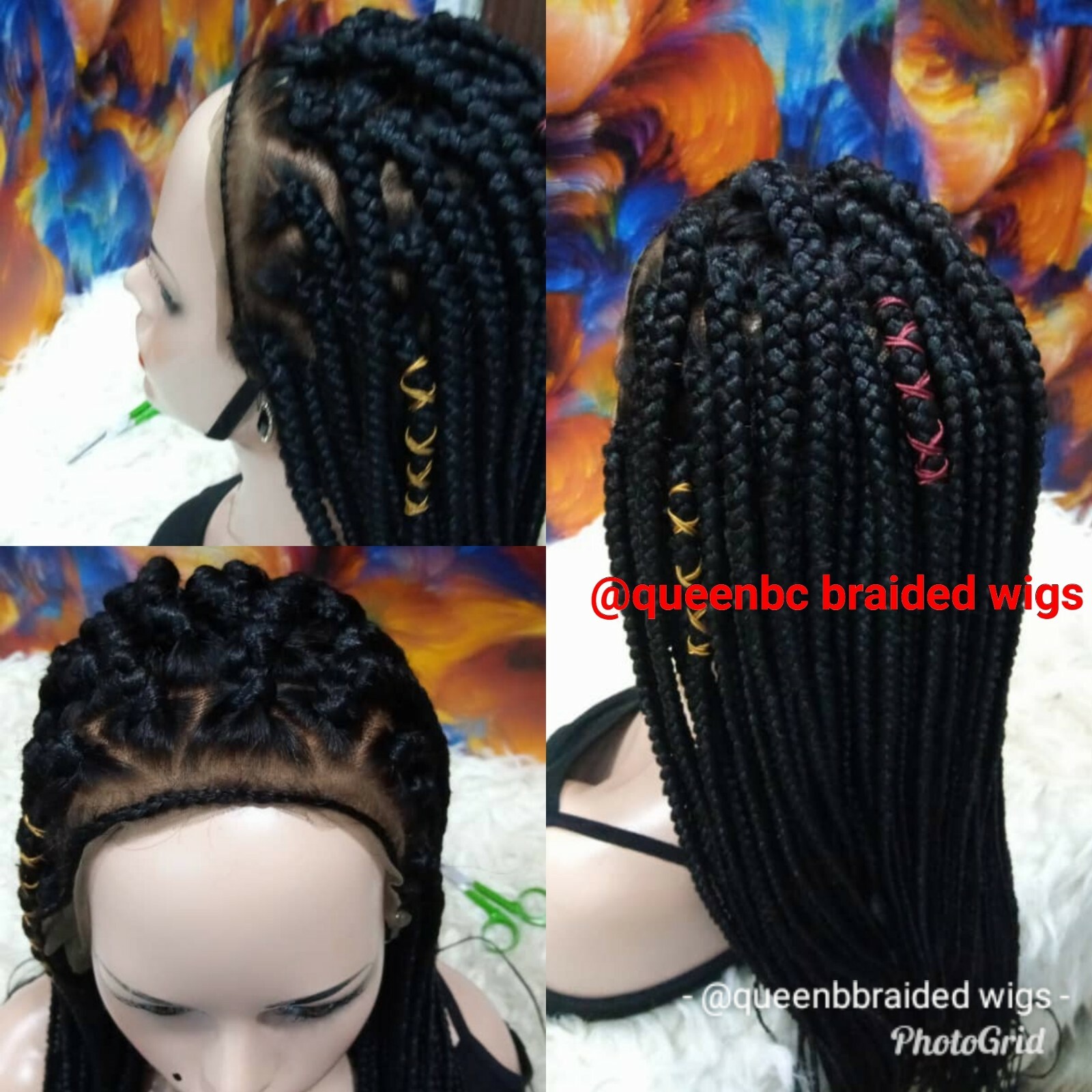 Braided wig:Handmade Braids Cornrows wig,PRE-ORDER ONLY.2-3WEEKS. Location USA