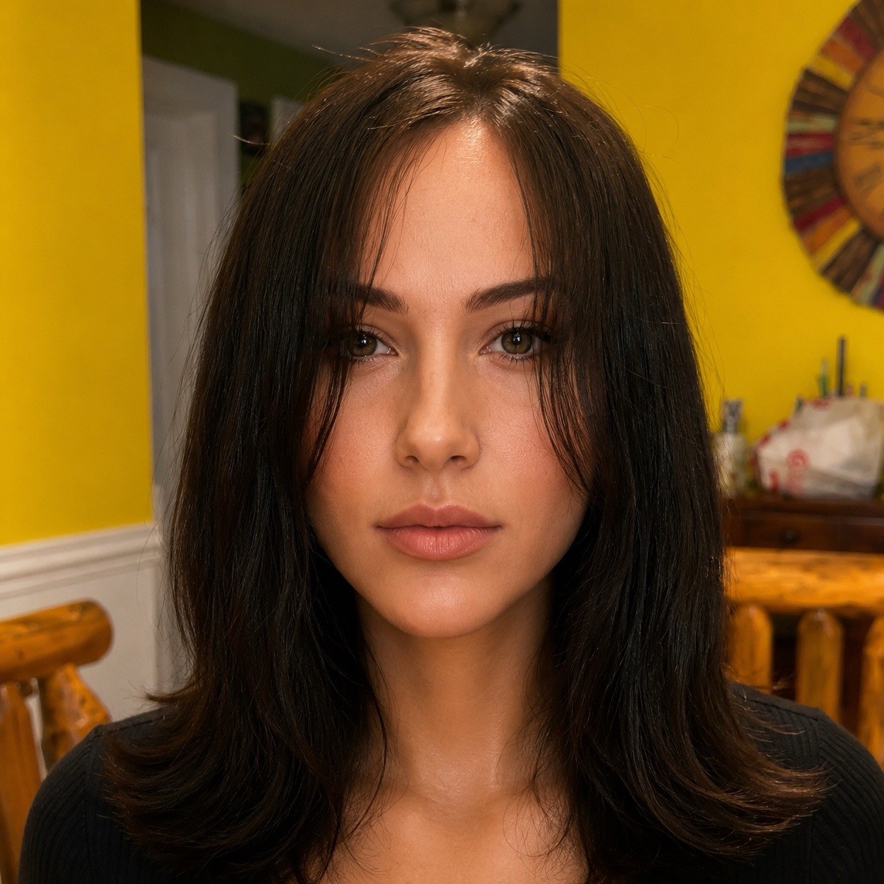 Madison Hair Collection Human Hair Wig Dark Brown/Black Size Medium