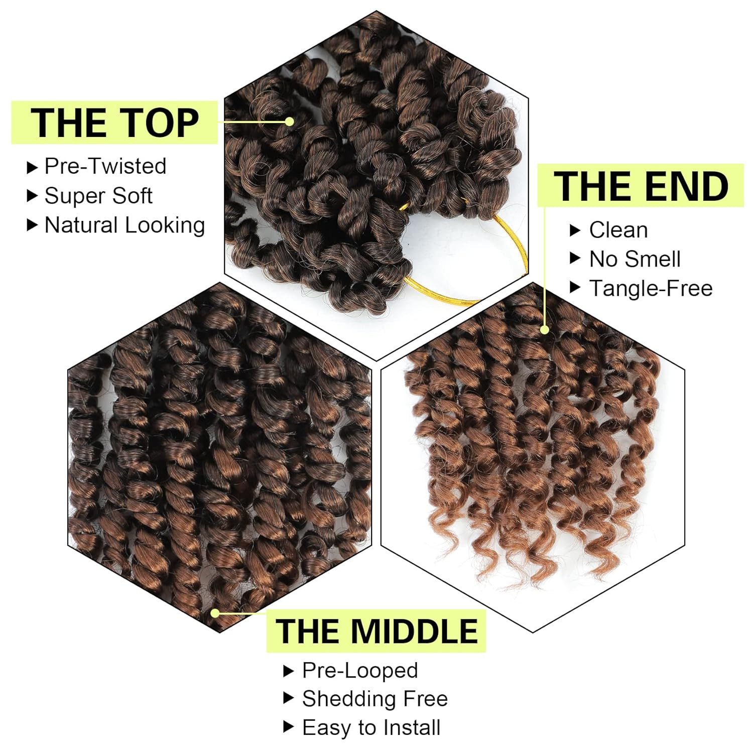 Passion Twist Crochet Hair 10Inch Passion Twist Hair 8 Packs Pre Looped Short Pa